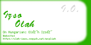 izso olah business card